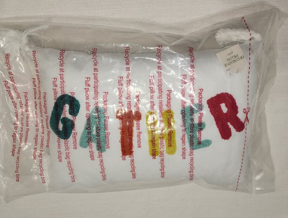 Decorative pillow "Gather'' 10'' X 14''